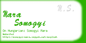 mara somogyi business card